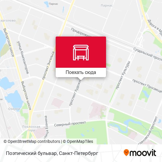 Карта Поэтический бульвар