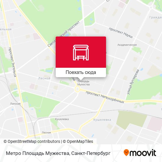 Карта Метро Площадь Мужества