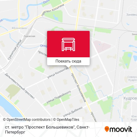 Карта ст. метро ''Проспект Большевиков''