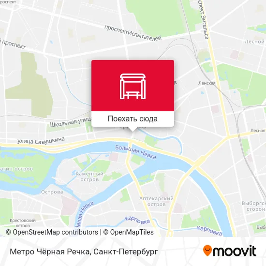 Карта Метро Чёрная Речка