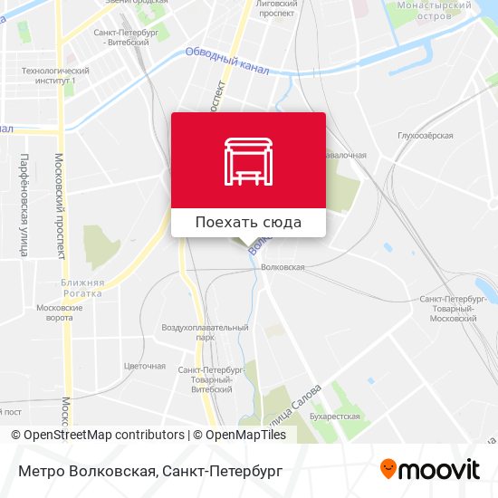 Карта Метро Волковская