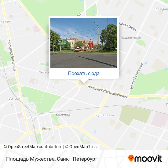 Карта Площадь Мужества