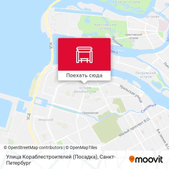 Карта Улица Кораблестроителей (Посадка)