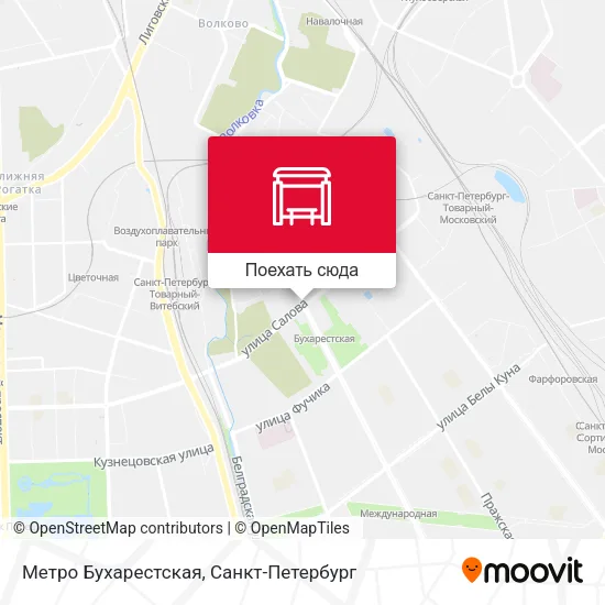 Карта Метро Бухарестская