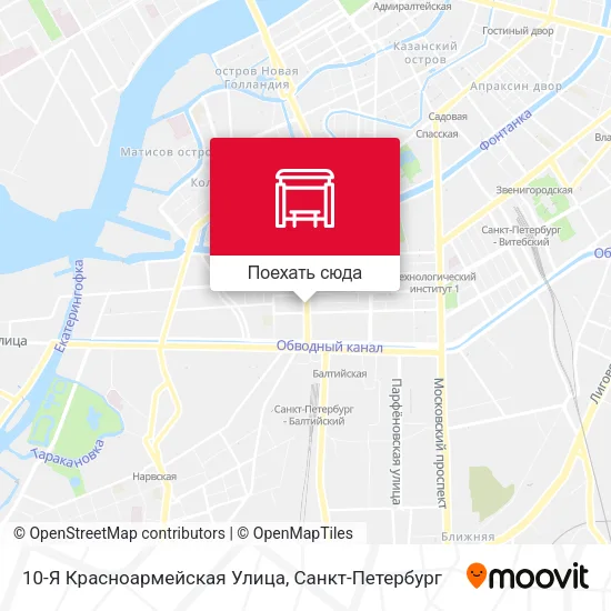 Карта 10-Я Красноармейская Улица