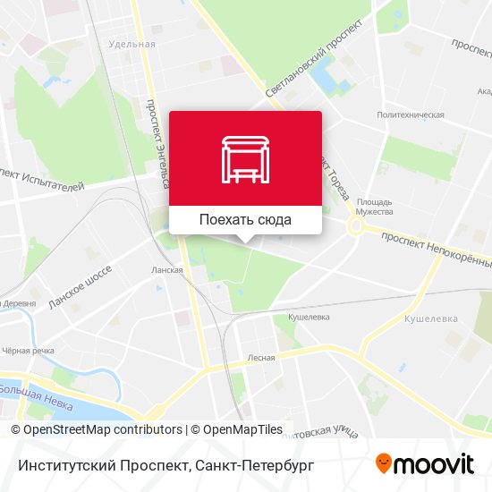 Карта Институтский Проспект
