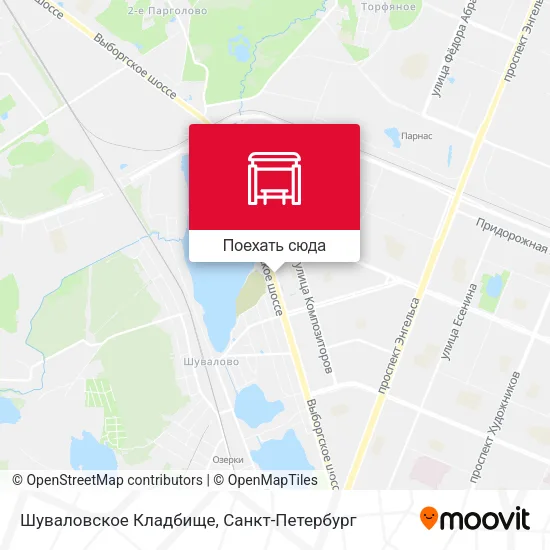Карта Шуваловское Кладбище
