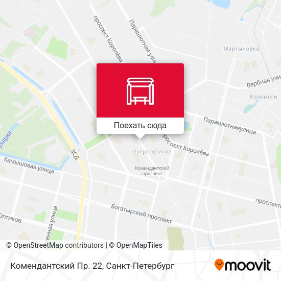 Карта Комендантский Пр. 22