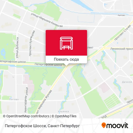 Карта Петергофское Шоссе