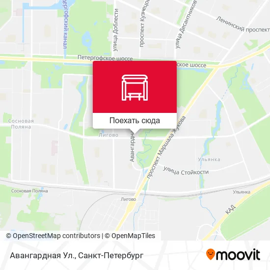 Карта Авангардная Ул.