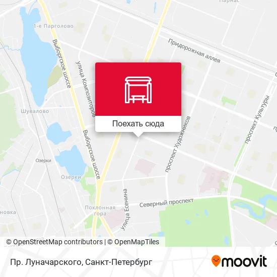 Карта Пр. Луначарского