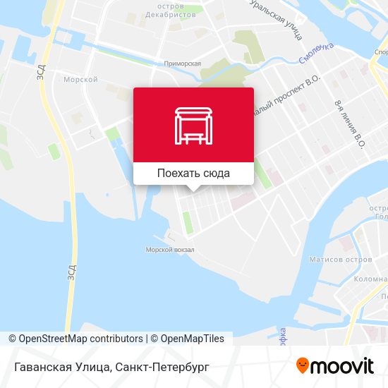 Карта Гаванская Улица