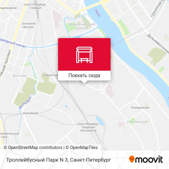 Карта Троллейбусный Парк N 3