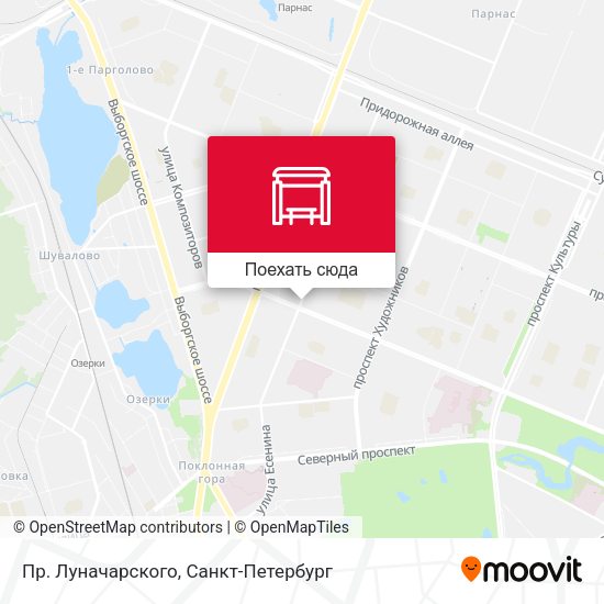 Карта Пр. Луначарского