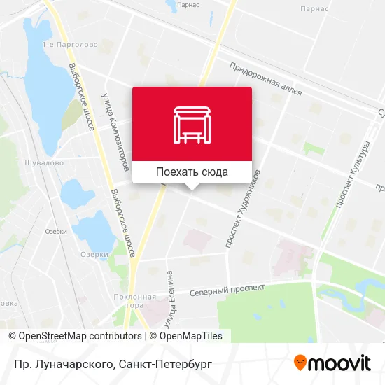 Карта Пр. Луначарского