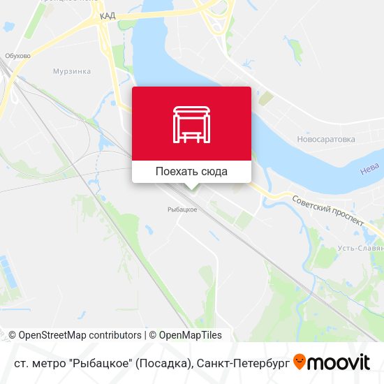 Карта ст. метро ''Рыбацкое'' (Посадка)