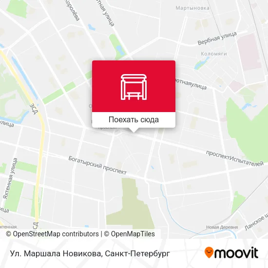 Карта Ул. Маршала Новикова
