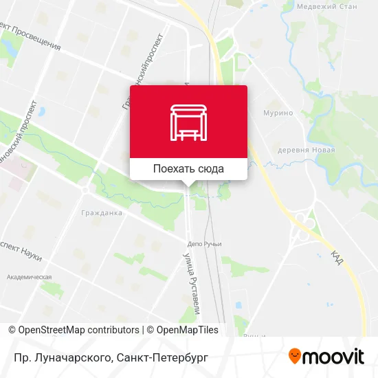 Карта Пр. Луначарского