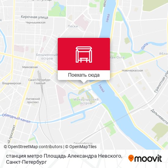 Карта станция метро Площадь Александра Невского