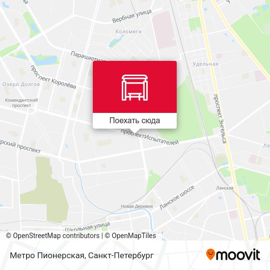 Карта Метро Пионерская