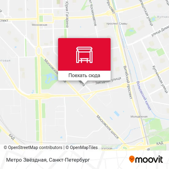 Карта Метро Звёздная