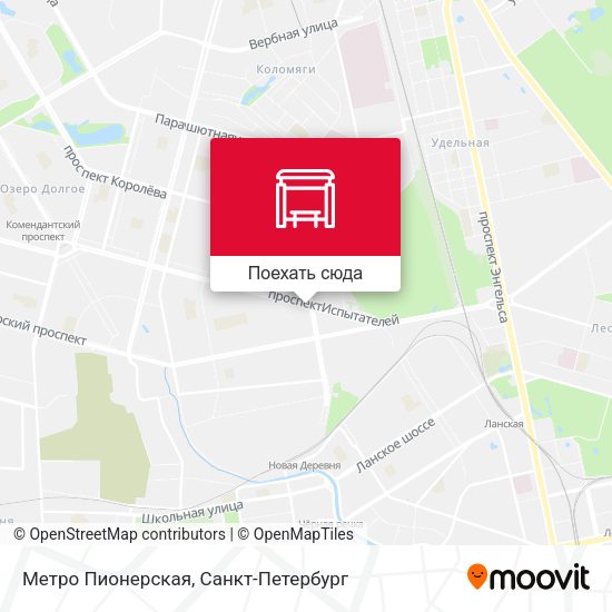 Карта Метро Пионерская