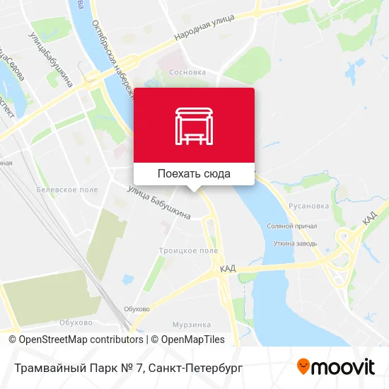 Карта Трамвайный Парк № 7