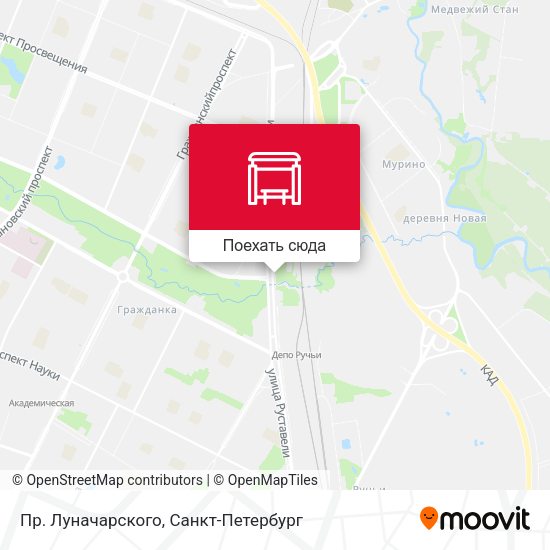 Карта Пр. Луначарского
