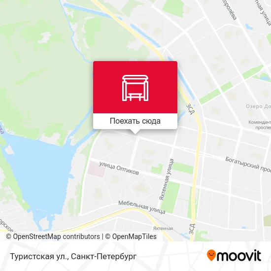 Карта Туристская ул.
