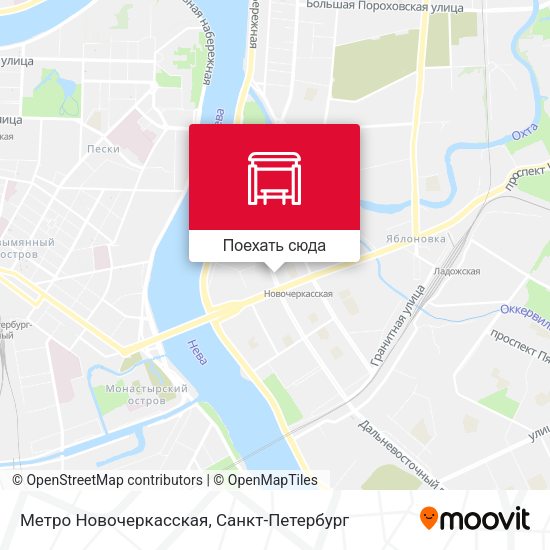 Карта Метро Новочеркасская