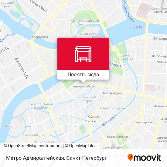 Карта Метро Адмиралтейская