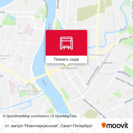 Карта ст. метро ''Новочеркасская''
