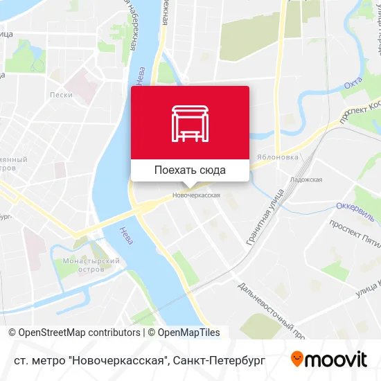 Карта ст. метро ''Новочеркасская''