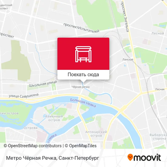 Карта Метро Чёрная Речка