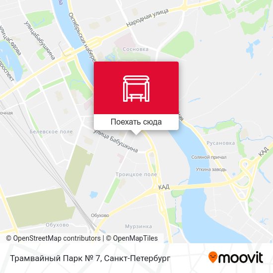 Карта Трамвайный Парк № 7