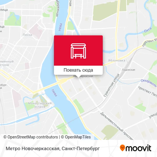 Карта Метро Новочеркасская