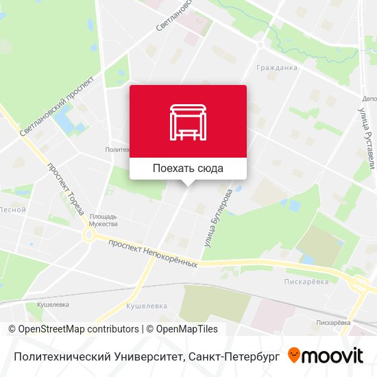 Карта Политехнический Университет
