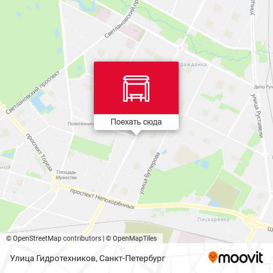 Карта Улица Гидротехников
