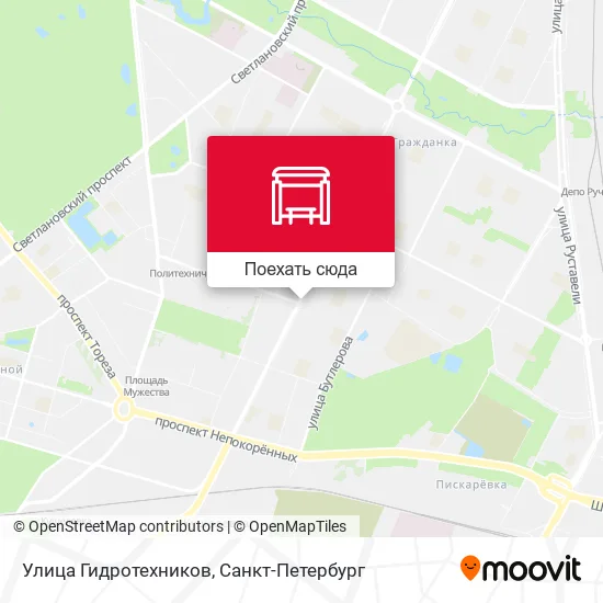 Карта Улица Гидротехников