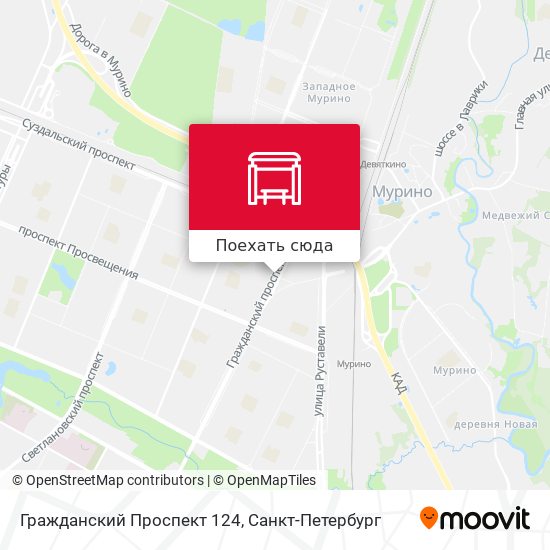 Карта Гражданский Проспект 124
