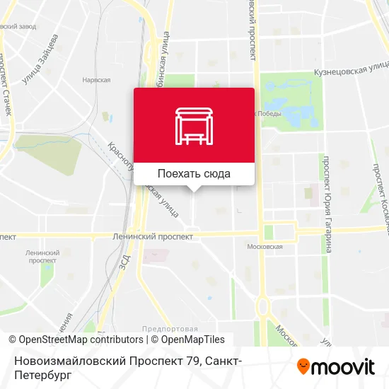 Карта Новоизмайловский Проспект 79