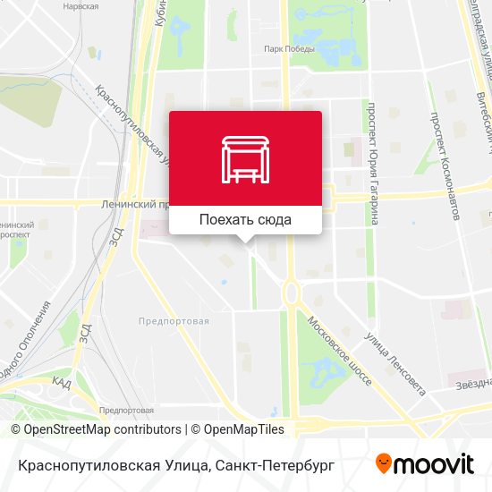 Карта Краснопутиловская Улица