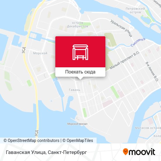 Карта Гаванская Улица
