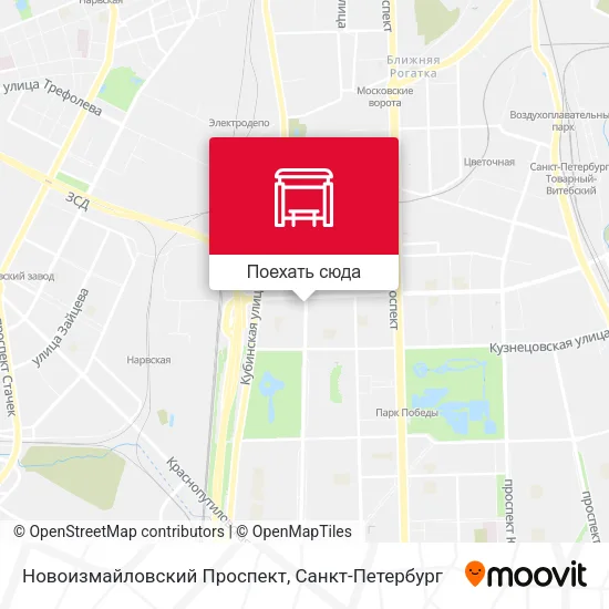 Карта Новоизмайловский Проспект