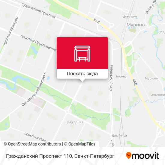 Карта Гражданский Проспект 110