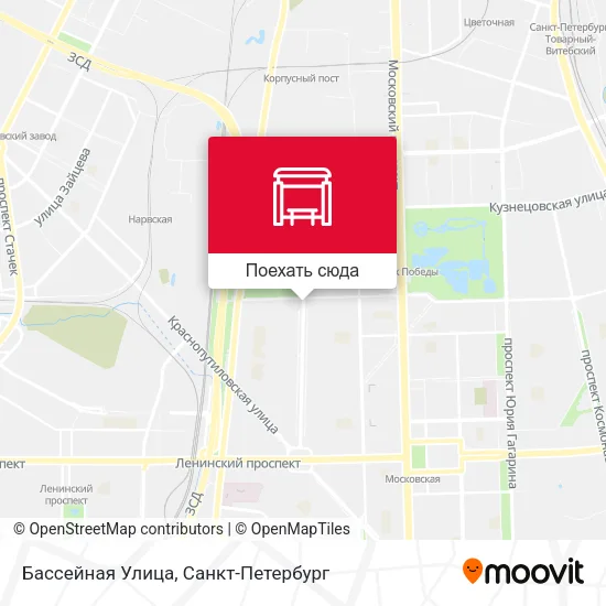 Карта Бассейная Улица