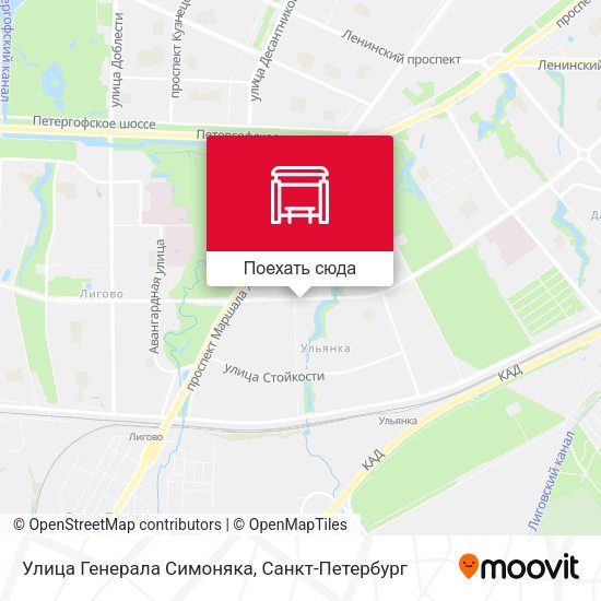 Карта Улица Генерала Симоняка