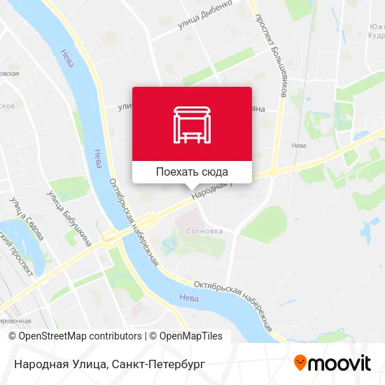 Карта Народная Улица