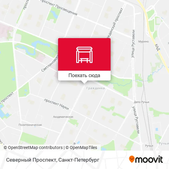 Карта Северный Проспект