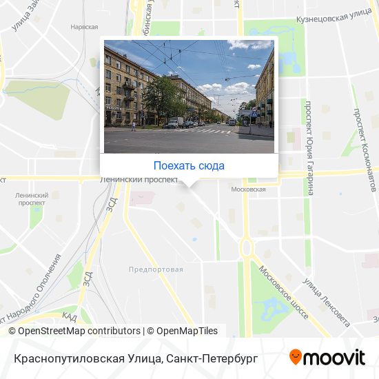 Карта Краснопутиловская Улица